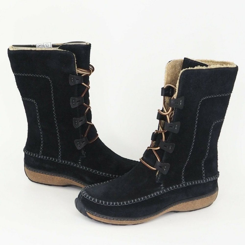 Timberland Fauna Lace BT 10.5in Women's Boots Shoes Black Winter Suede - Picture 7 of 11